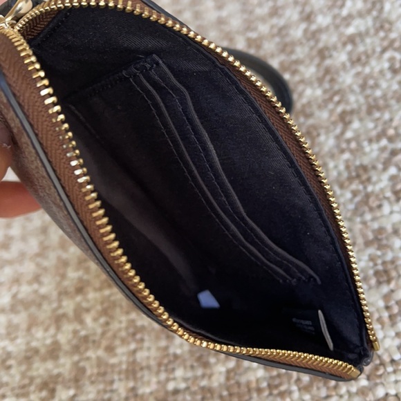 Coach Corner Zip Wristlet In Signature Canvas - Picture 13 of 16